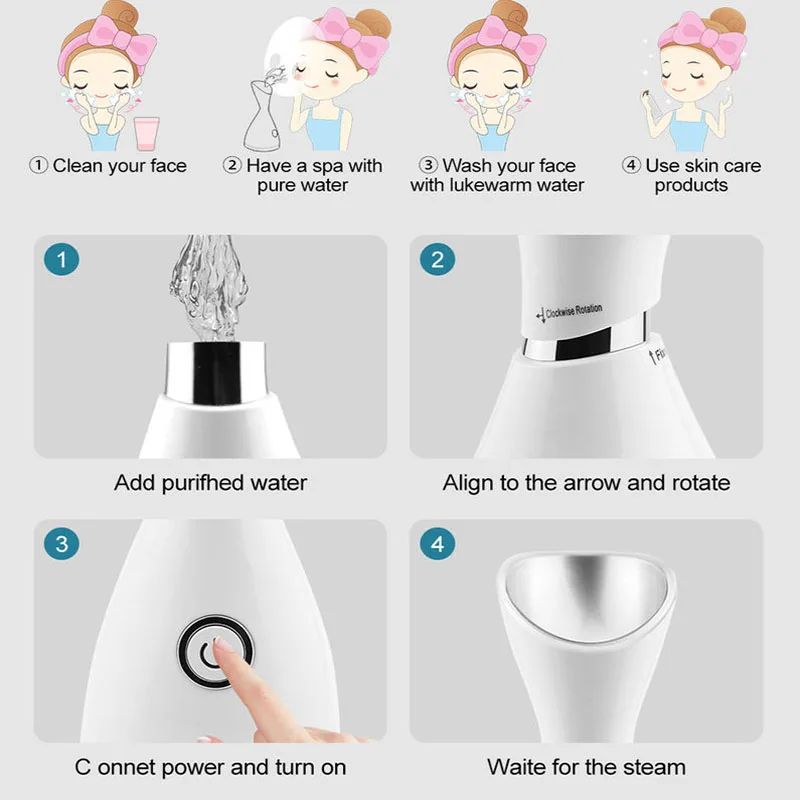 Nano Ionic Face Steamer Deep Cleansing Facial Sauna Mist For SpaQuality Skin At Home 3