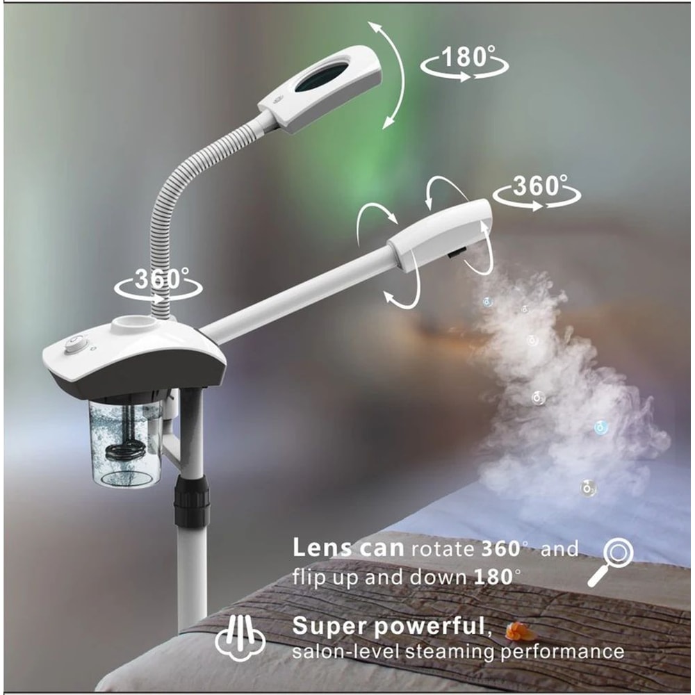 NanoGlow Ozone Facial Steamer Professional Warm Mist Face Spa For Deep Skin Renewal 2