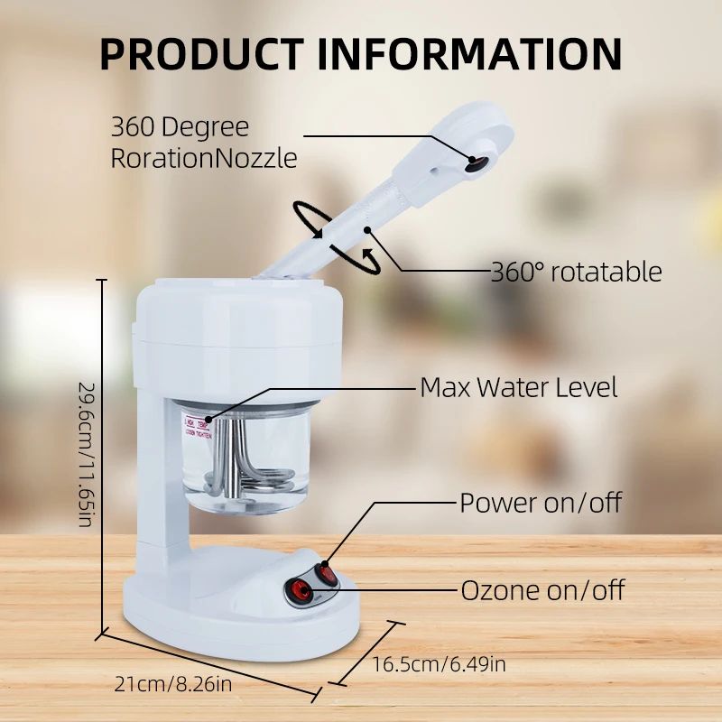 PureGlow Ionic Facial Steamer Portable Ozone Warm Mist Facial Steamer For Deep Pore Cleansing At H 1