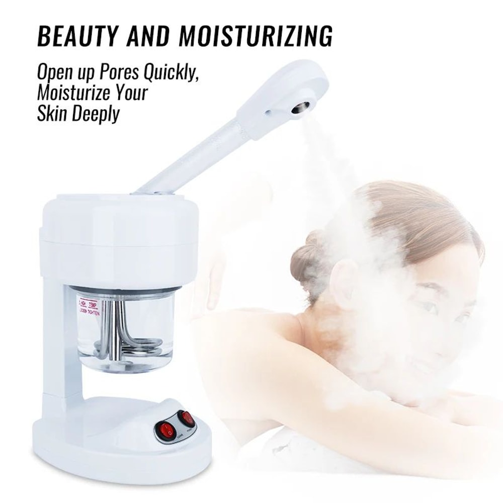 PureGlow Ionic Facial Steamer Portable Ozone Warm Mist Facial Steamer For Deep Pore Cleansing At H 4