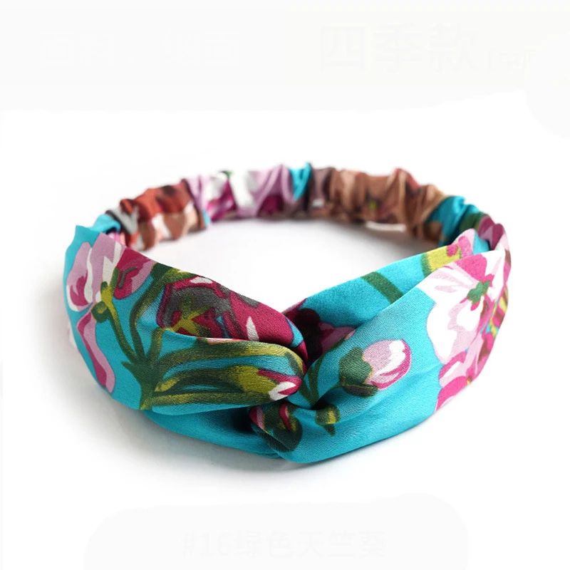 Boho Chic Twist Bohemian Headbands For Women Soft Cross Turban Summer Hair Band 7