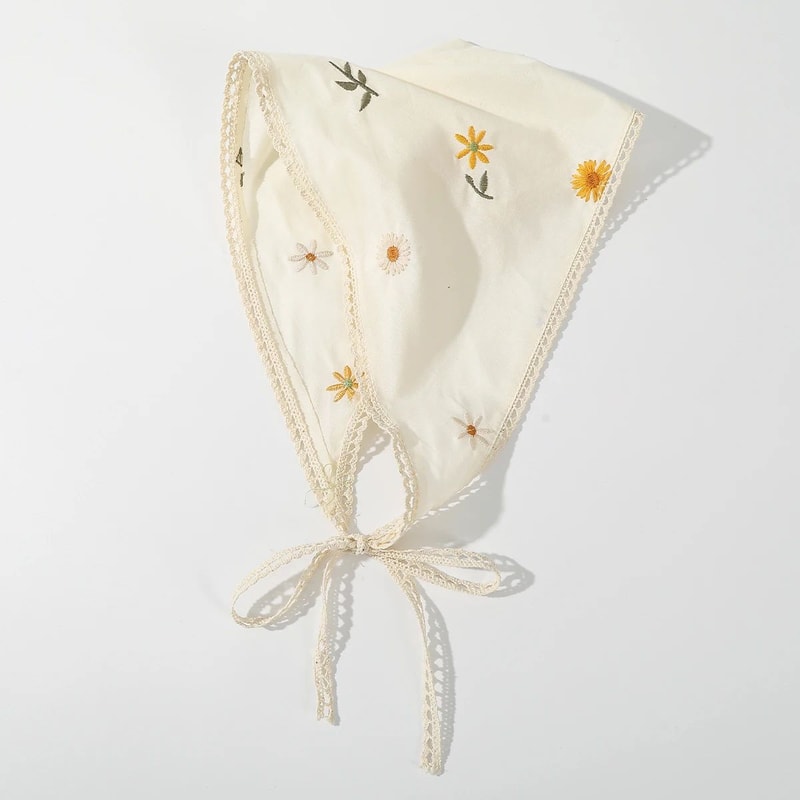 SweetBloom Floral Triangle Hair Scarf Vintage Floral Head Scarf Triangle Bandana Headband For Wom 0