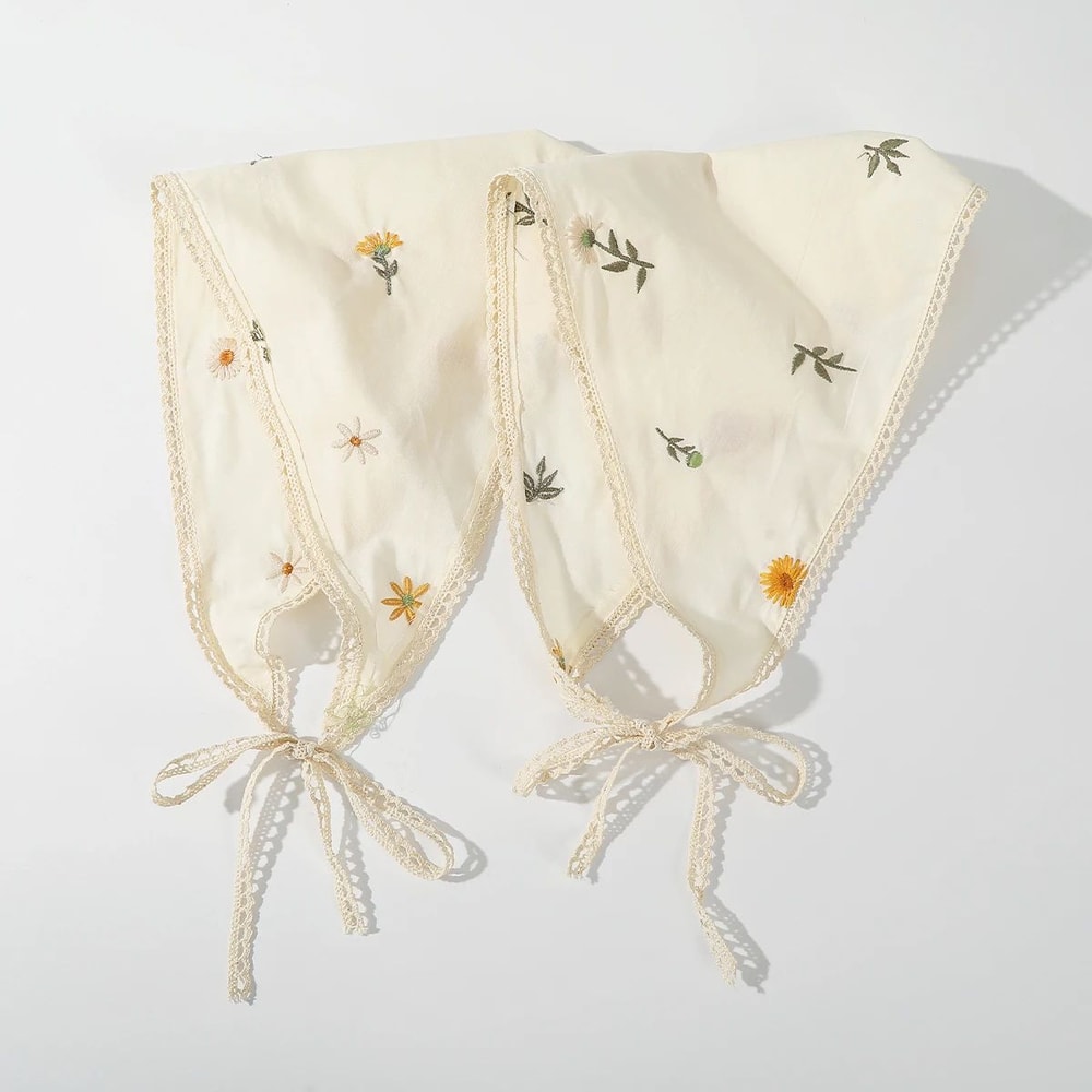 SweetBloom Floral Triangle Hair Scarf Vintage Floral Head Scarf Triangle Bandana Headband For Wom 3
