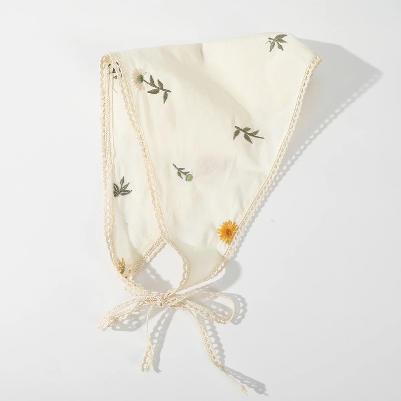 SweetBloom Floral Triangle Hair Scarf Vintage Floral Head Scarf Triangle Bandana Headband For Wom 5