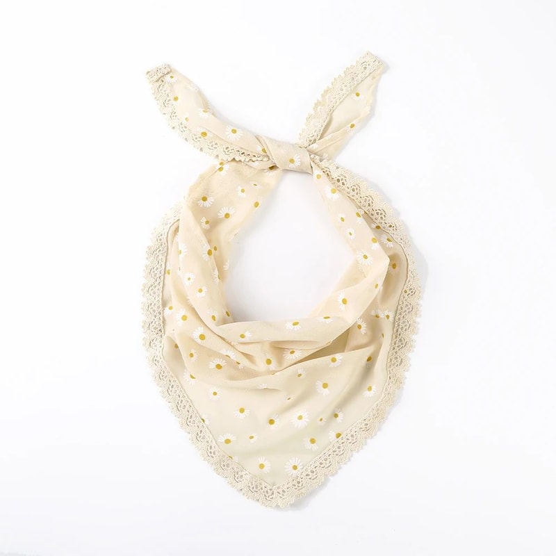 SweetBloom Floral Triangle Hair Scarf Vintage Floral Head Scarf Triangle Bandana Headband For Wom 18