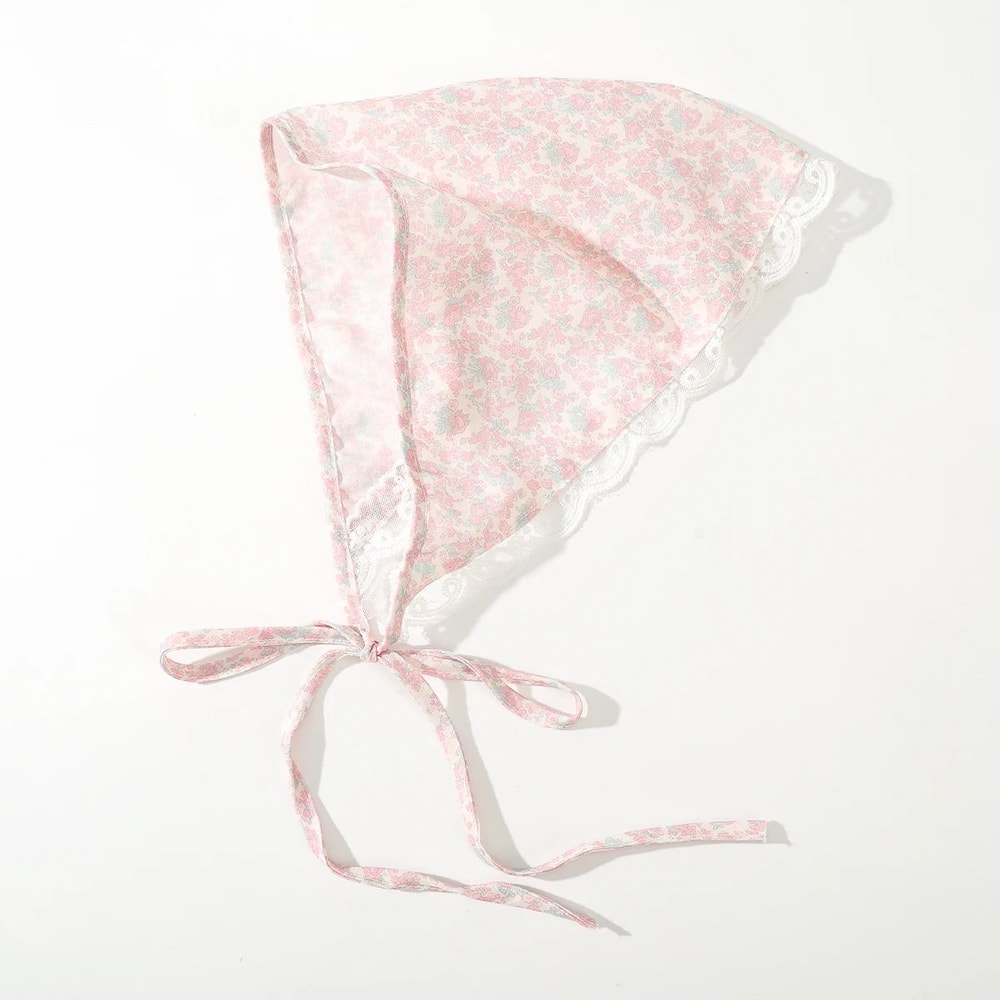 SweetBloom Floral Triangle Hair Scarf Vintage Floral Head Scarf Triangle Bandana Headband For Wom 9