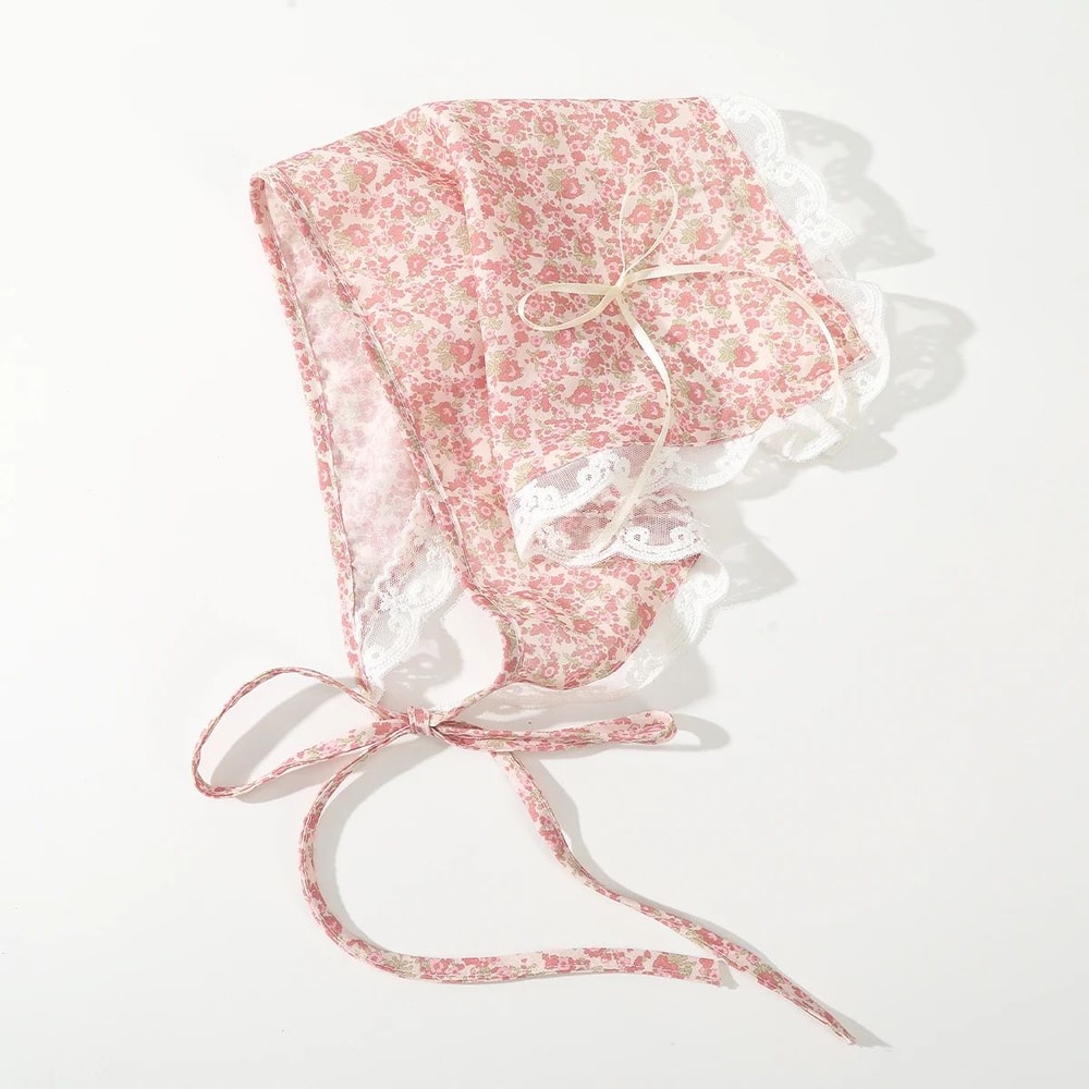 SweetBloom Floral Triangle Hair Scarf Vintage Floral Head Scarf Triangle Bandana Headband For Wom 10