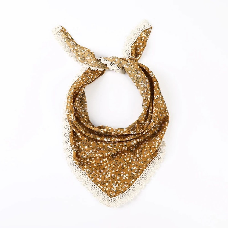 SweetBloom Floral Triangle Hair Scarf Vintage Floral Head Scarf Triangle Bandana Headband For Wom 14
