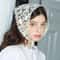 Vintage Bloom White Lace Triangle Head Scarf Retro Floral Hair Wrap For Women 5