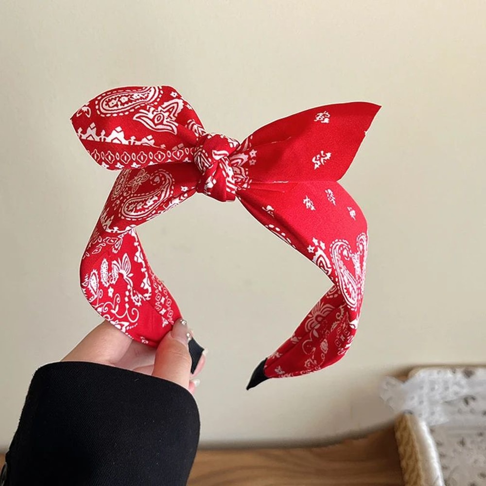 Retro Paisley Wide Fabric Headband Elegant Boho Headband For Women 6