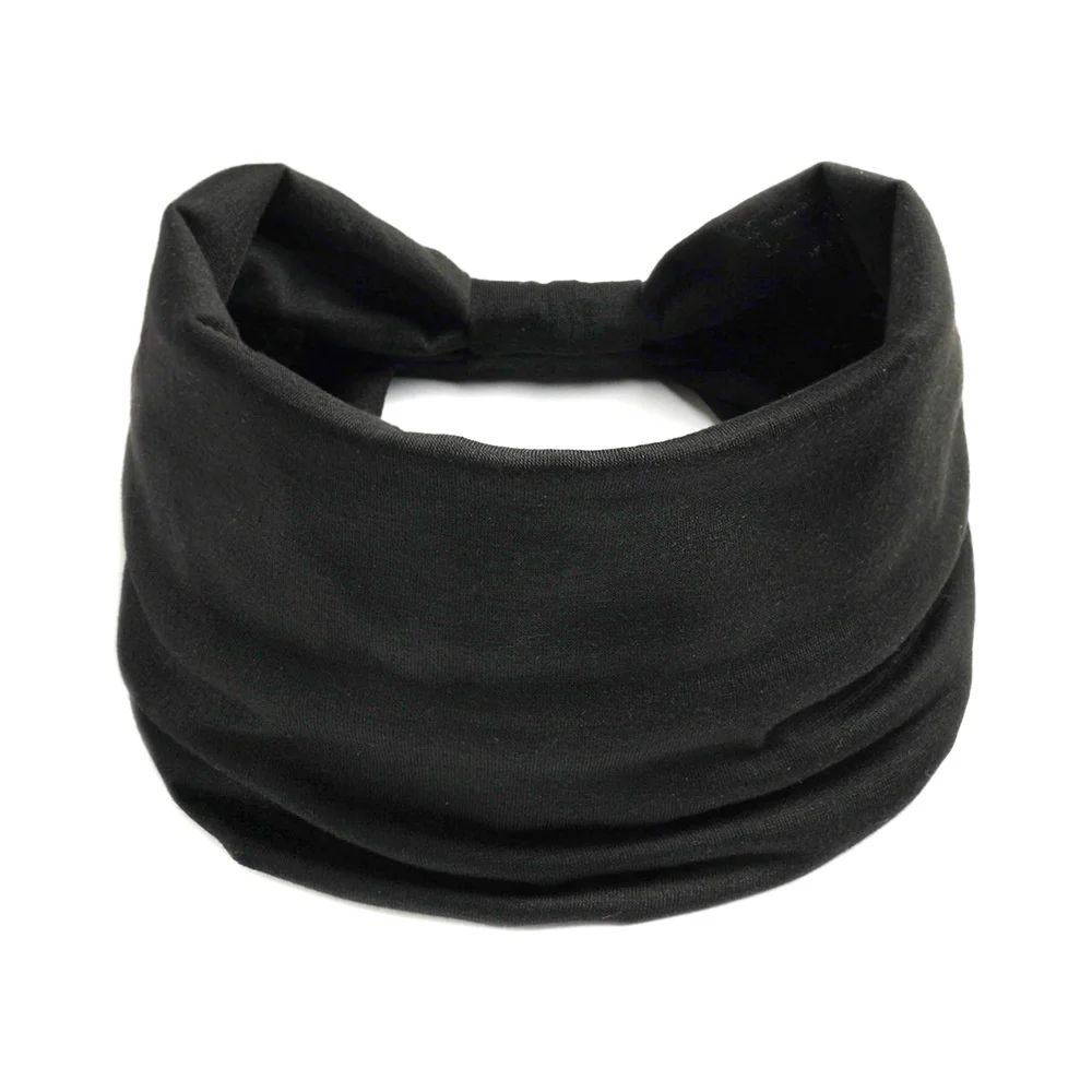 Boho Cotton Wide Headbands For Women NonSlip Yoga Sport Hair Wrap 6