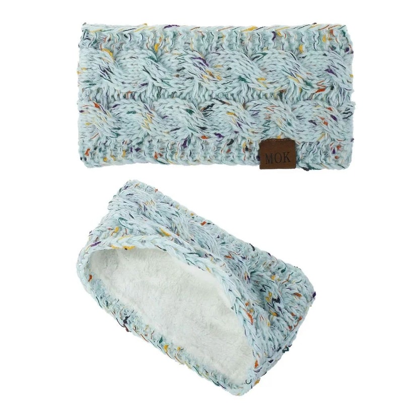 CozyFlex Winter Plush Headband Wide Elastic Hair Band Ear Warmer Headband For Women 3