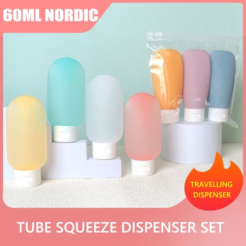 Leakproof Travel Refillable Bottle Set Portable Cosmetic Toiletry Containers 3060100ml 1