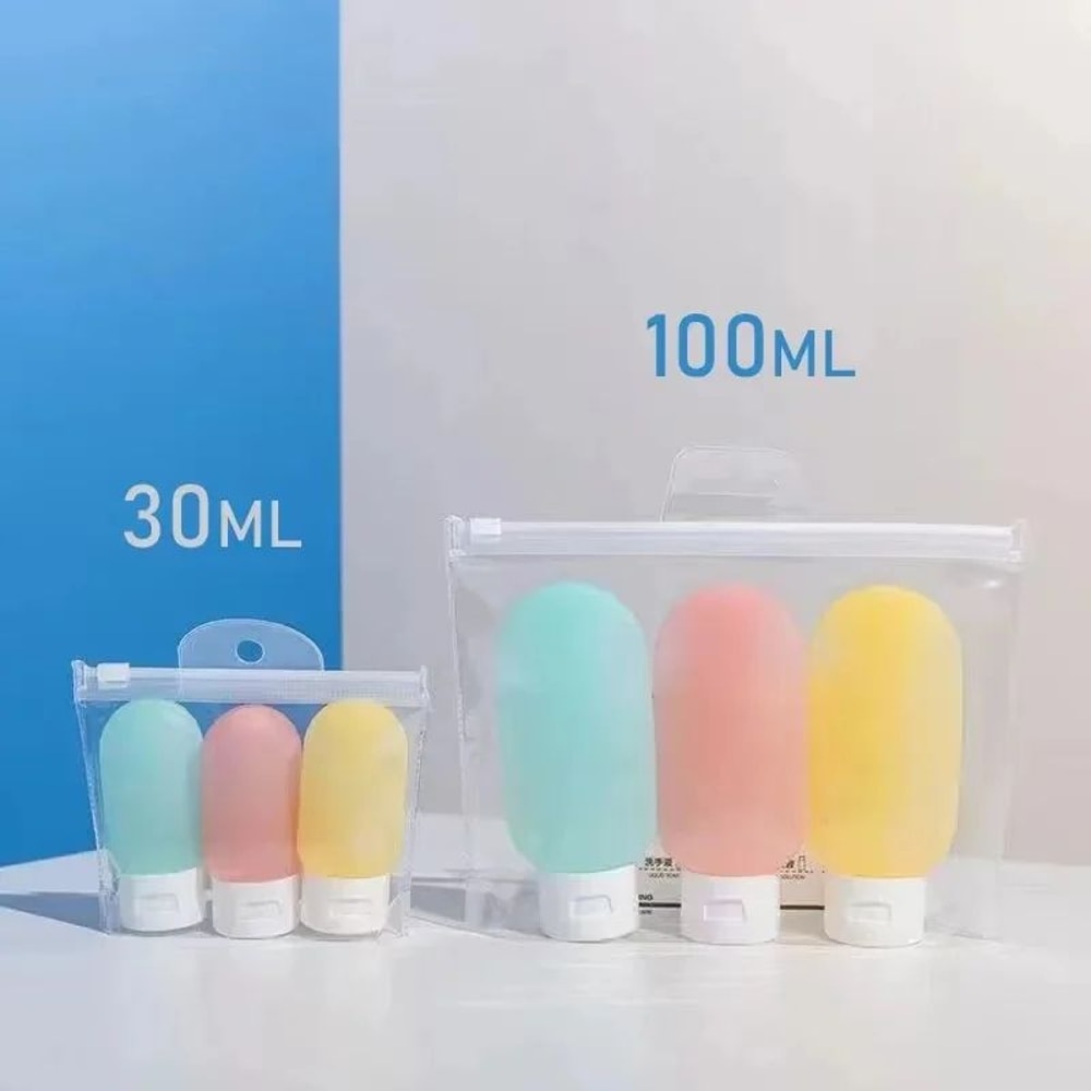 Leakproof Travel Refillable Bottle Set Portable Cosmetic Toiletry Containers 3060100ml 13
