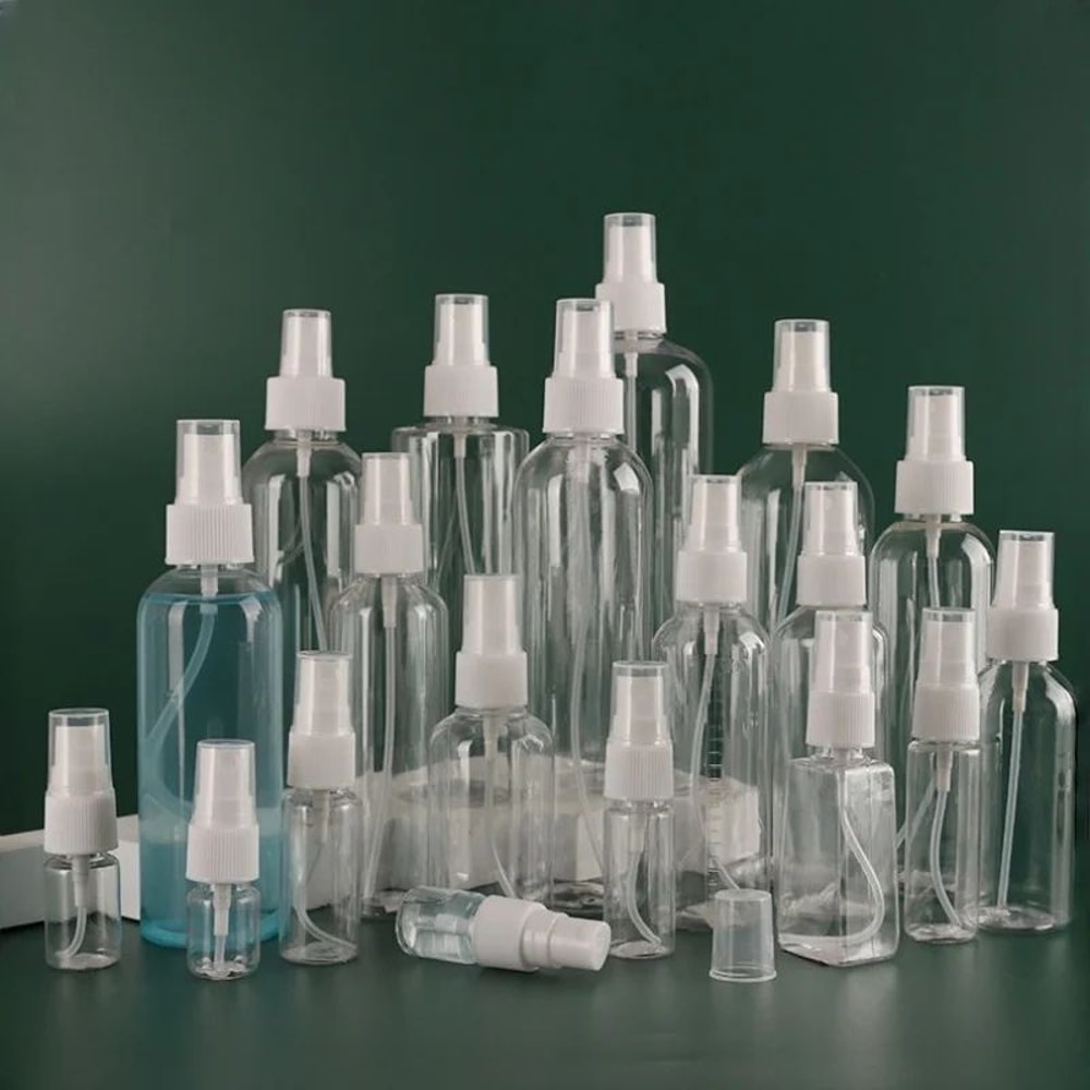 Refillable Travel Squeeze Bottles With Spray Cap Leakproof PET Cosmetic Sample Containers 5200ml 0