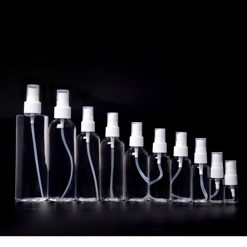 Refillable Travel Squeeze Bottles With Spray Cap Leakproof PET Cosmetic Sample Containers 5200ml 4