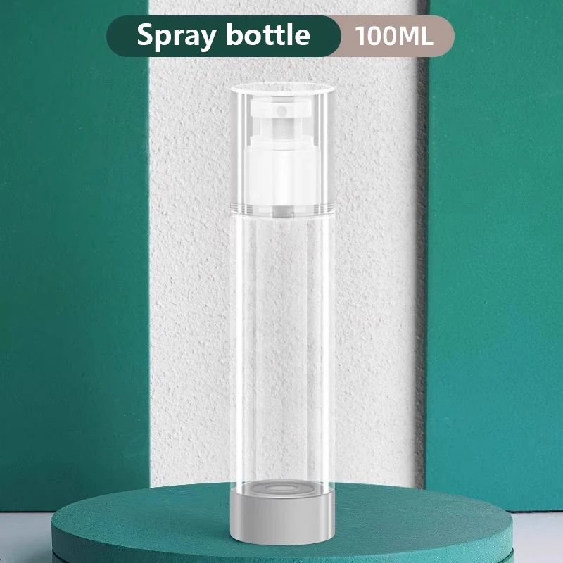 Clear Airless Pump Bottle 15100ml Refillable Travel Cosmetic Dispenser For Creams Lotions 10