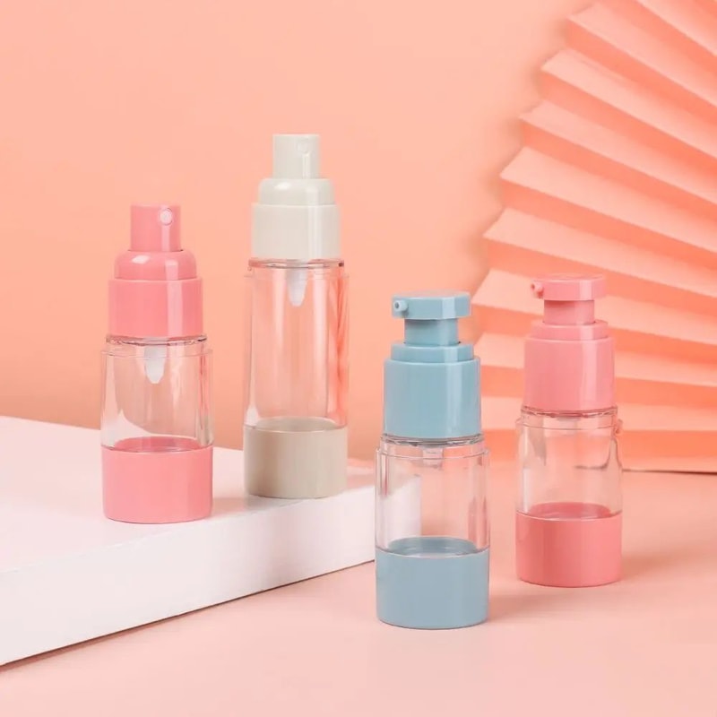AirLock Travel Refillable Pump Bottle Set Leakproof Travel Lotion Bottles Vacuum Cosmetic Contain 1