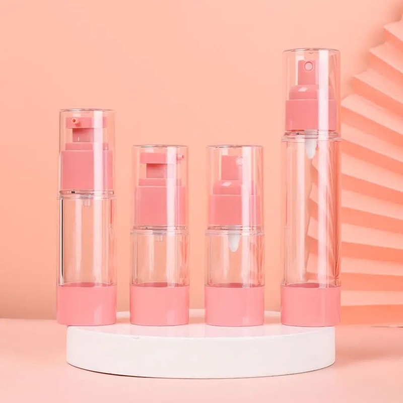 AirLock Travel Refillable Pump Bottle Set Leakproof Travel Lotion Bottles Vacuum Cosmetic Contain 2