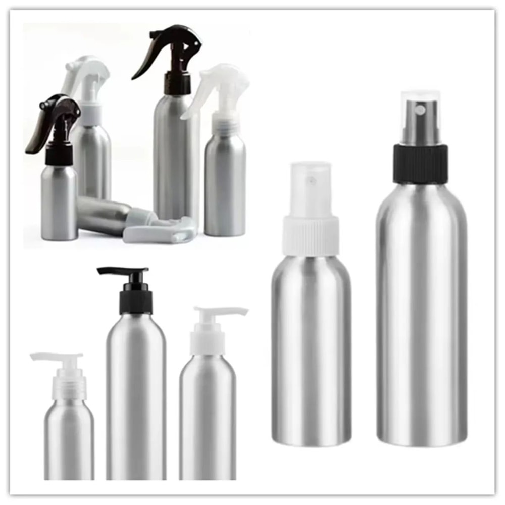 Refillable Aluminum Spray Bottle With Fine Mist Sprayer Lotion Pump Travel Size 1oz8oz 0