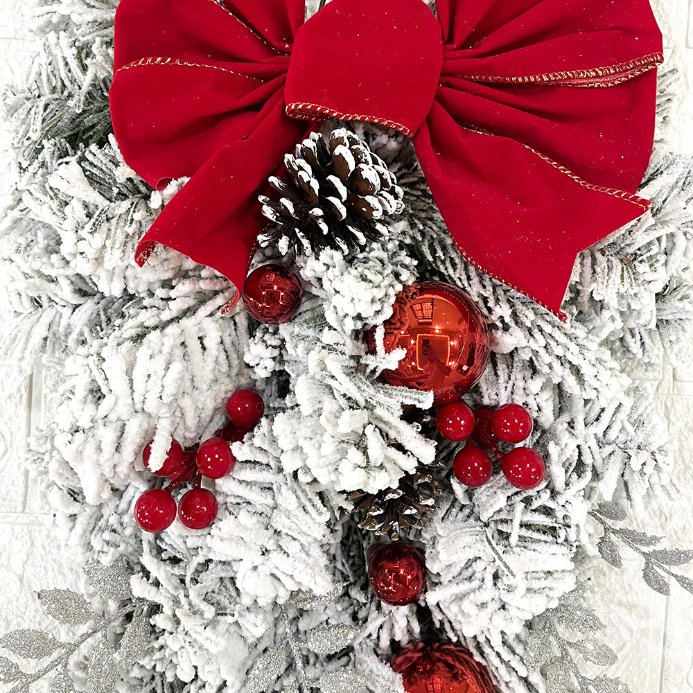 Christmas Wreath & Door Garland Decor for a Cozy, Welcoming Holiday Entrance
