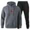 Men Autumn Winter Jogging Set Warm Sweatshirt Pants Sportswear 4