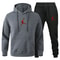 Men Autumn Winter Jogging Set Warm Sweatshirt Pants Sportswear 4