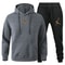 Men Autumn Winter Jogging Set Warm Sweatshirt Pants Sportswear 17