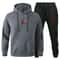 Men Autumn Winter Jogging Set Warm Sweatshirt Pants Sportswear 25