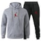 Men Autumn Winter Jogging Set Warm Sweatshirt Pants Sportswear 23