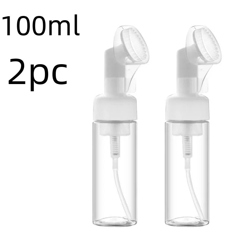 Silicone Brush Foaming Cleanser Bottle 100ml Refillable Foam Pump Dispenser 7