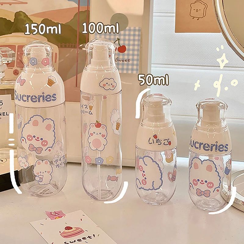 Travel Press Pump Dispenser Bottle Leakproof Portable Lotion Makeup Remover Container 0