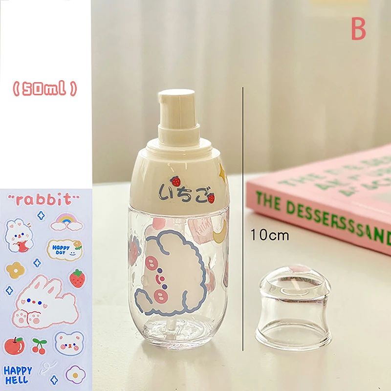 Travel Press Pump Dispenser Bottle Leakproof Portable Lotion Makeup Remover Container 7