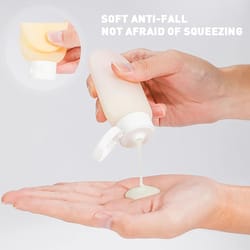 travelease silicone travel bottles for toiletries – leakproof refillable squeeze tubes (30/60/100ml set)