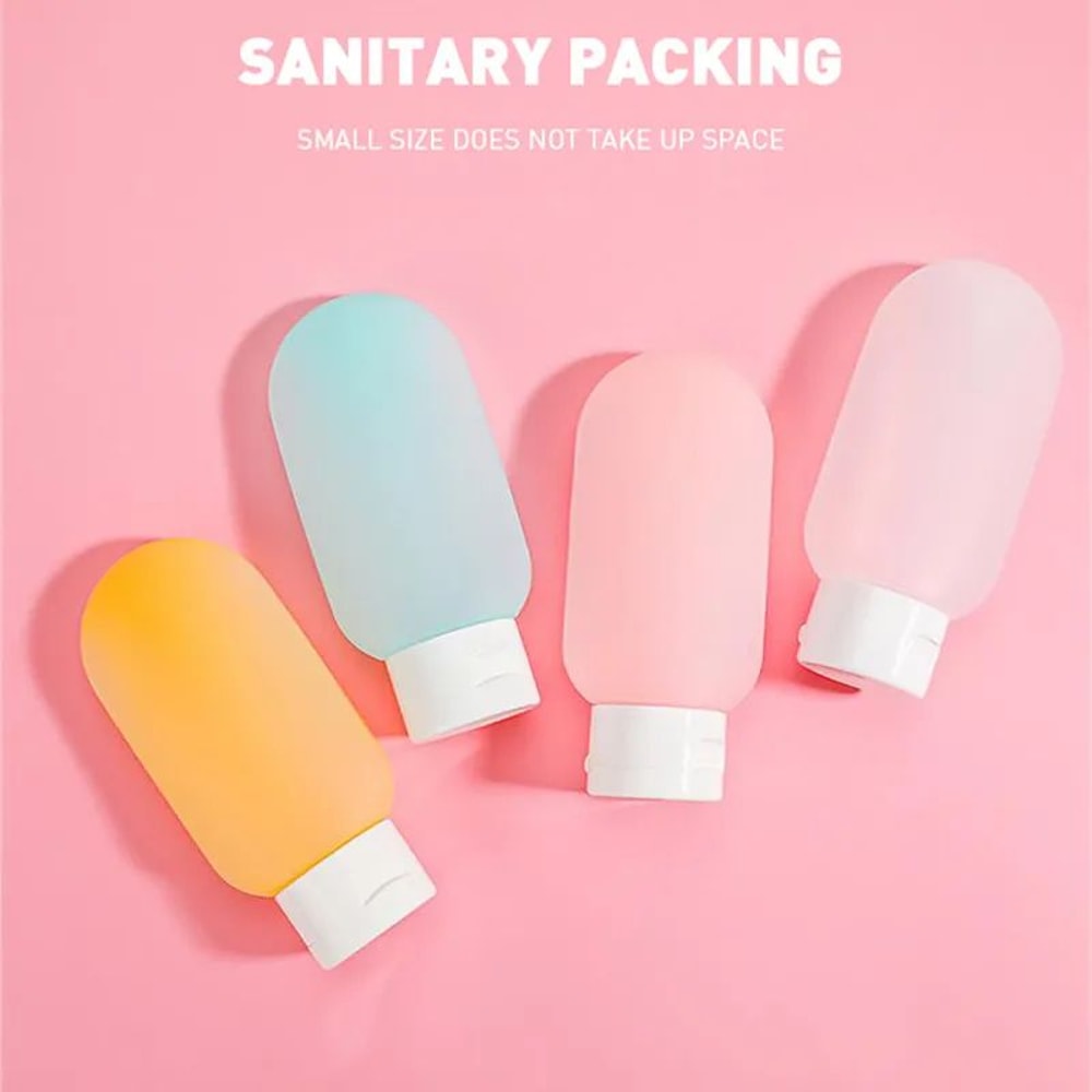 TravelEase Silicone Travel Bottles For Toiletries Leakproof Refillable Squeeze Tubes 3060100ml Set 4