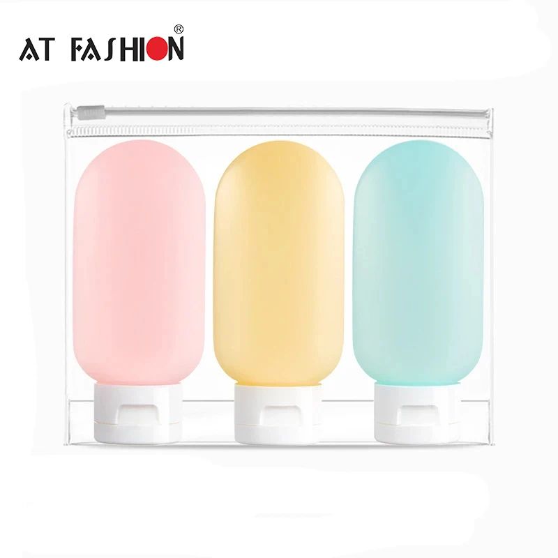 TravelEase Silicone Travel Bottles For Toiletries Leakproof Refillable Squeeze Tubes 3060100ml Set 7