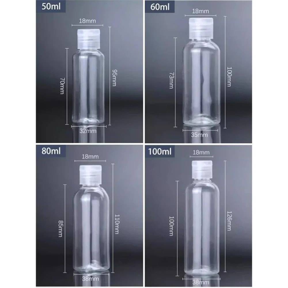 TravelReady Refillable Plastic Squeeze Bottle Set With Flip Cap 30Pack 3