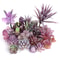 VelvetTouch Purple Artificial Succulents Realistic Flocked Faux Plants For Wall Home Decor 0