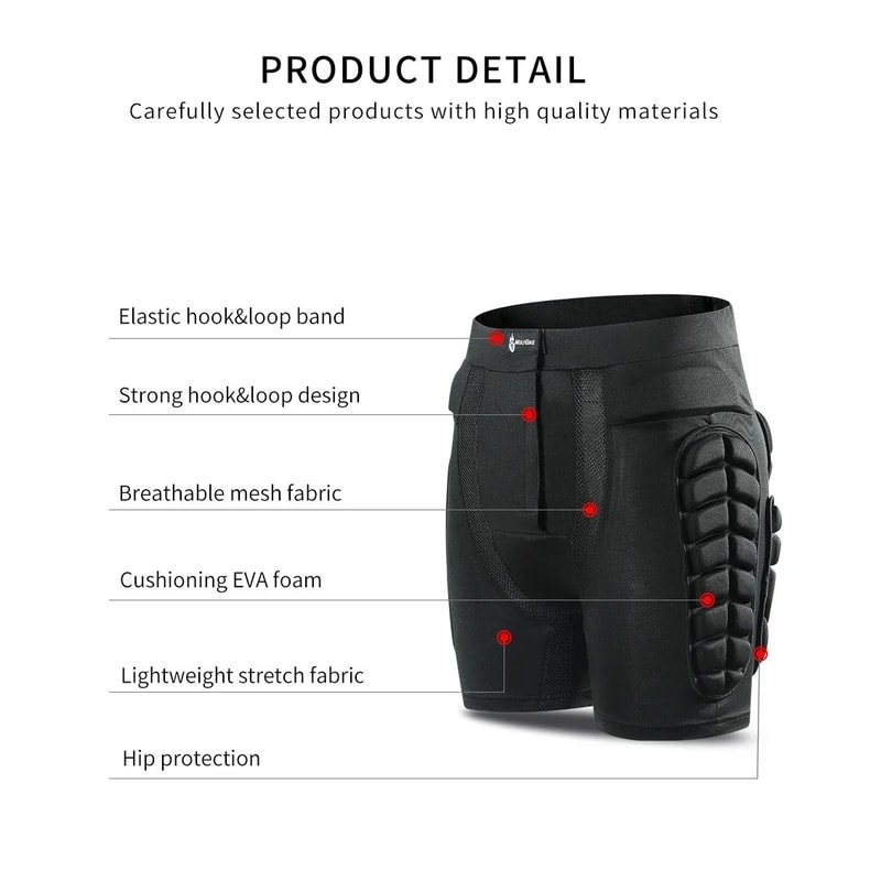 ShockGuard Pro Padded Motorcycle Shorts For MTB Motocross Snow Sports 3