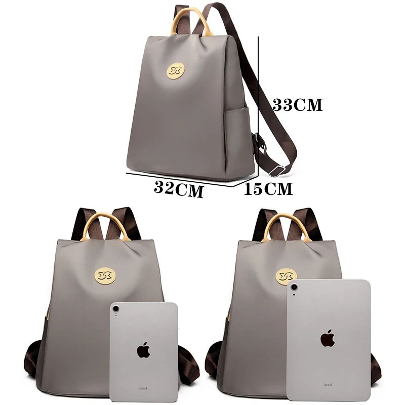 Luxury AntiTheft Travel School Backpack For Women Durable Nylon Designer Daypack 1