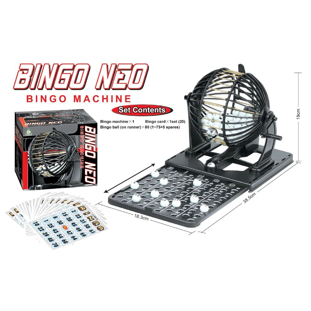 Classic Metal Bingo Cage Set Professional Bingo Lottery Machine With Numbered Balls Master Board 4