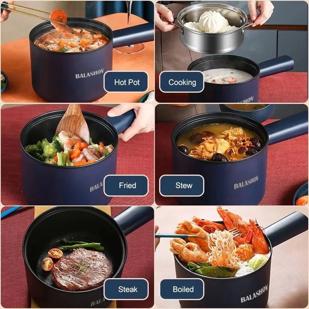 Mini Electric Hot Pot Rice Cooker 220V 2Layer NonStick Multifunction Cooker 4