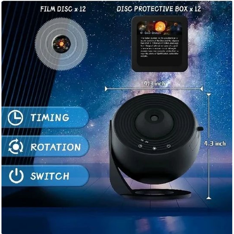 360 Rotating Galaxy Projector Night Light Planetarium Lamp For Kids Rooms 8