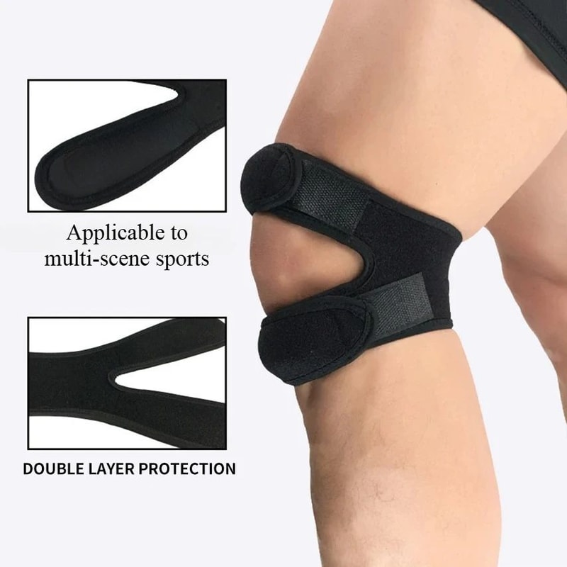 Adjustable Knee Support PatellaOpen Knee Brace Strap With Pressurized Pads 0