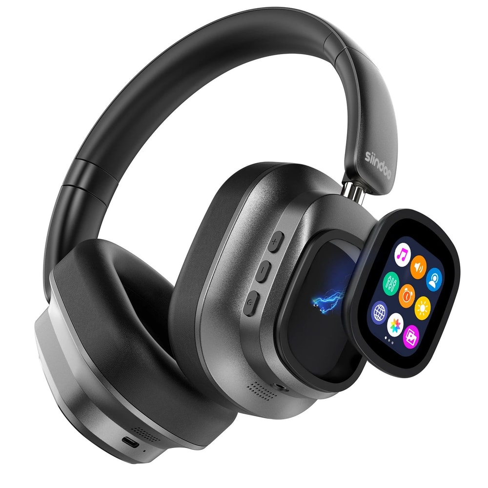 Siindoo ANC930Plus Active Noise Cancelling Headphones With Touchscreen Control Hybrid Wireless Aud 7