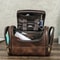 Contacts Crazy Horse Leather Toiletry Bag For Men Vintage Leather Travel Dopp Kit Organizer 0