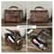 Contacts Crazy Horse Leather Toiletry Bag For Men Vintage Leather Travel Dopp Kit Organizer 1