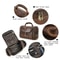 Contacts Crazy Horse Leather Toiletry Bag For Men Vintage Leather Travel Dopp Kit Organizer 4