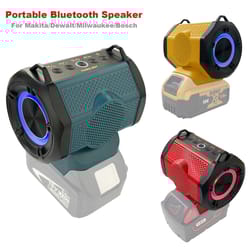 cordless tool battery bluetooth speaker with usb-c charging (18v/20v for milwaukee, makita, dewalt & bosch)
