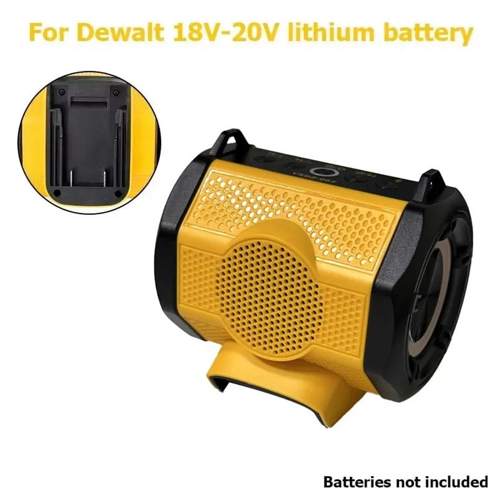 Cordless Tool Battery Bluetooth Speaker With USBC Charging 18V20V For Milwaukee Makita DeWalt Bosc 6